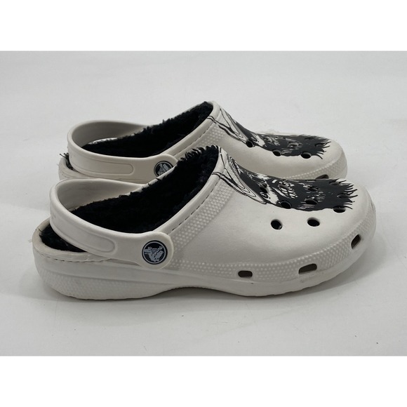 Luke Combs‎ X Crocs White Skull Fur Lined Men\'s 4 Women\'s 6 main image 2